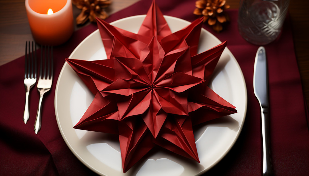 Comment réaliser le pliage de serviette papier en étoile ?