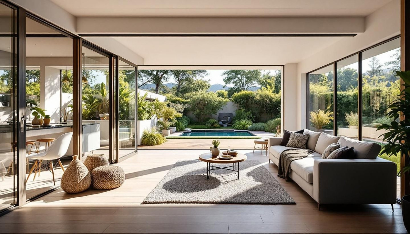 Comment une véranda relie-t-elle les espaces de vie intérieurs et extérieurs ?